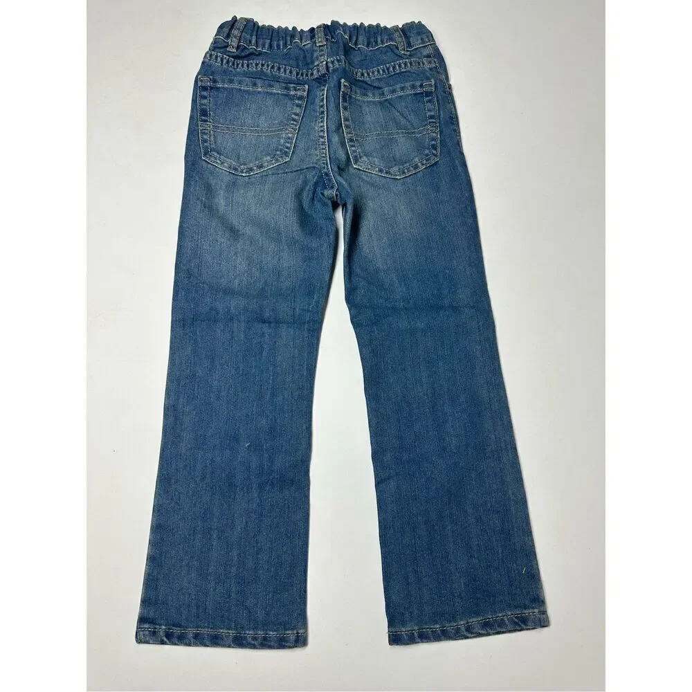 NWT Boy's Children’s Place 1989 Size 5T Adjustable Waist Bootcut Jeans Blue